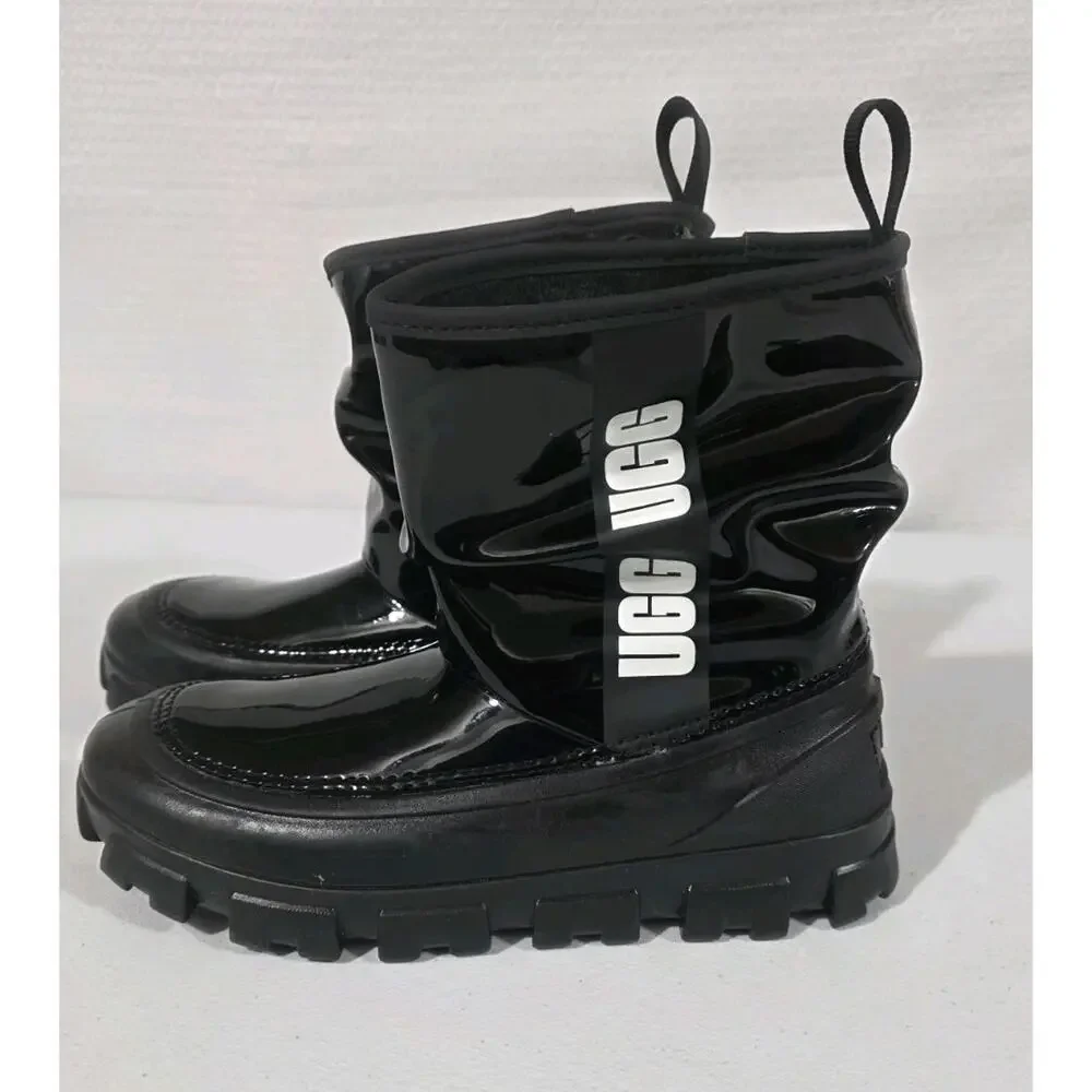 UGG Classic Brellah Mini Boots Black Waterproof kids Size 4